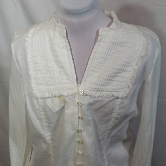 NWT Calvin Klein White Button Down Top Size Medium - Picture 2 of 9